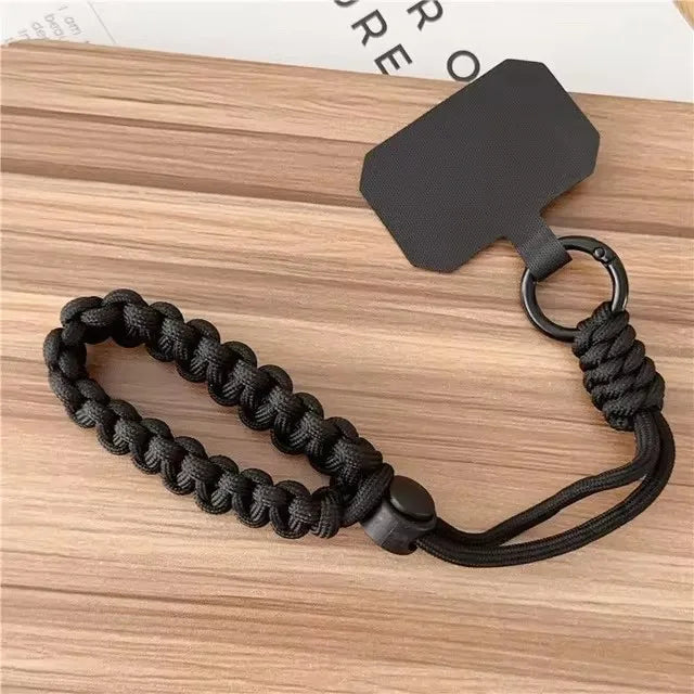 Handwoven Adjustable Phone Lanyard Strap – Anti-Drop Outdoor Wrist Rope