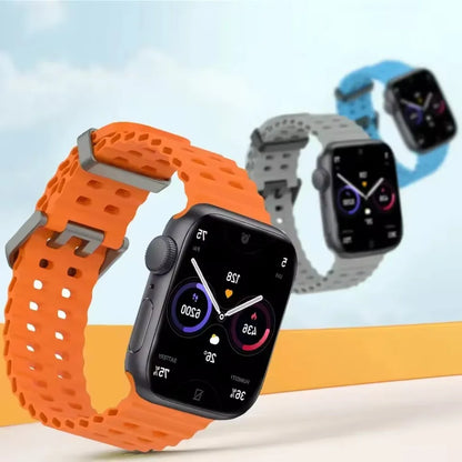 Sporty Ocean Silicone Band for Apple Watch Ultra & Series 4–10