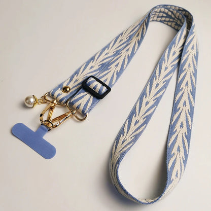 Adjustable Crossbody Phone Lanyard with Card Holder for All Mobile Phone Cases