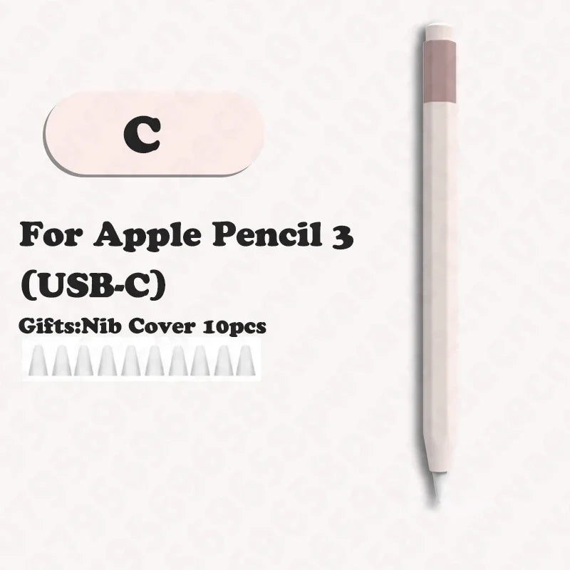 Retro Silicone Case for Apple Pencil 3 USB-C – 3rd Gen Stylus Cover