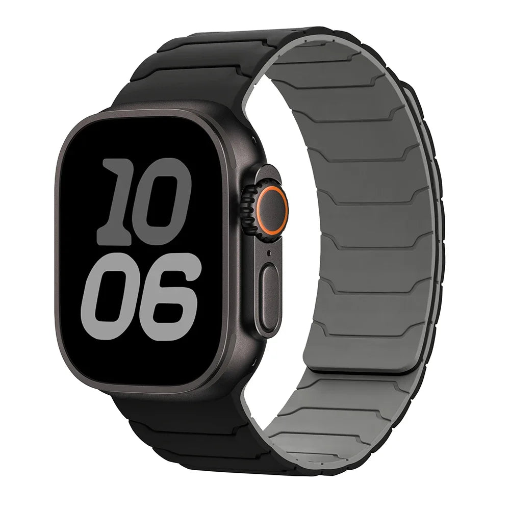 Magnetic Silicone Strap for Apple Watch Ultra 2, Series 10/9/8/7 (49mm-38mm)