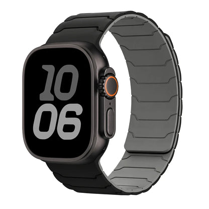 Magnetic Silicone Strap for Apple Watch Ultra 2, Series 10/9/8/7 (49mm-38mm)