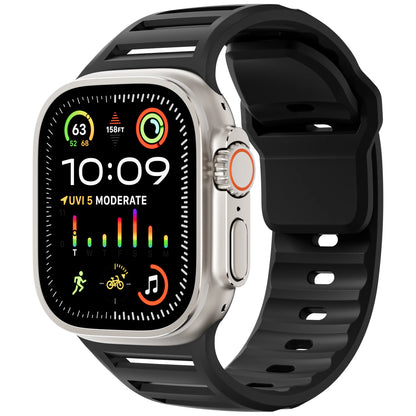 Sport Silicone Strap for Apple Watch Ultra & Series 9–4, Adjustable 42–49mm Wristband