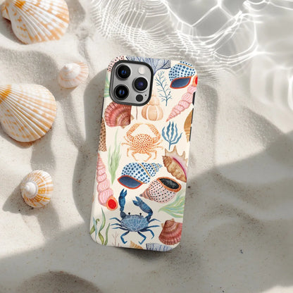 Luxury Ocean Pattern Case for iPhone 17–7 | Double-Layer Protective Cover