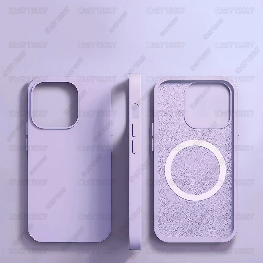 Magnetic Liquid Silicone Case for iPhone 13/12 Pro Max & 13 Plus