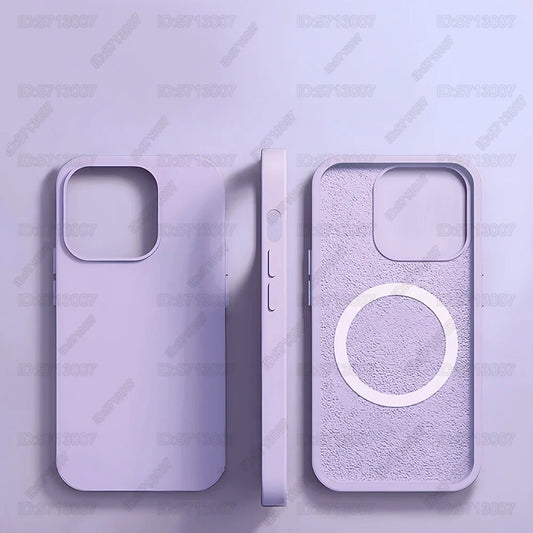 Magnetic Liquid Silicone Case for iPhone 13/12 Pro Max & 13 Plus