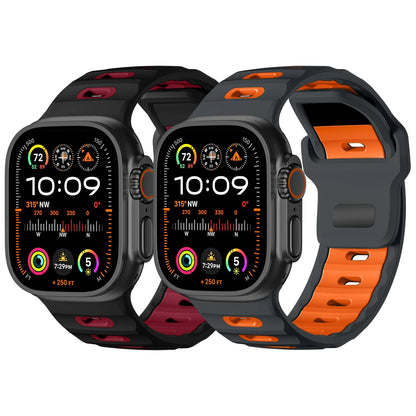 2PCS Silicone Strap Band for Apple Watch Ultra 49mm Series 9 8 7 6 5 4 3 SE