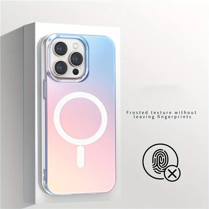 Magnetic Laser Gradient Case for iPhone 16 15 14 13 12 Pro Max