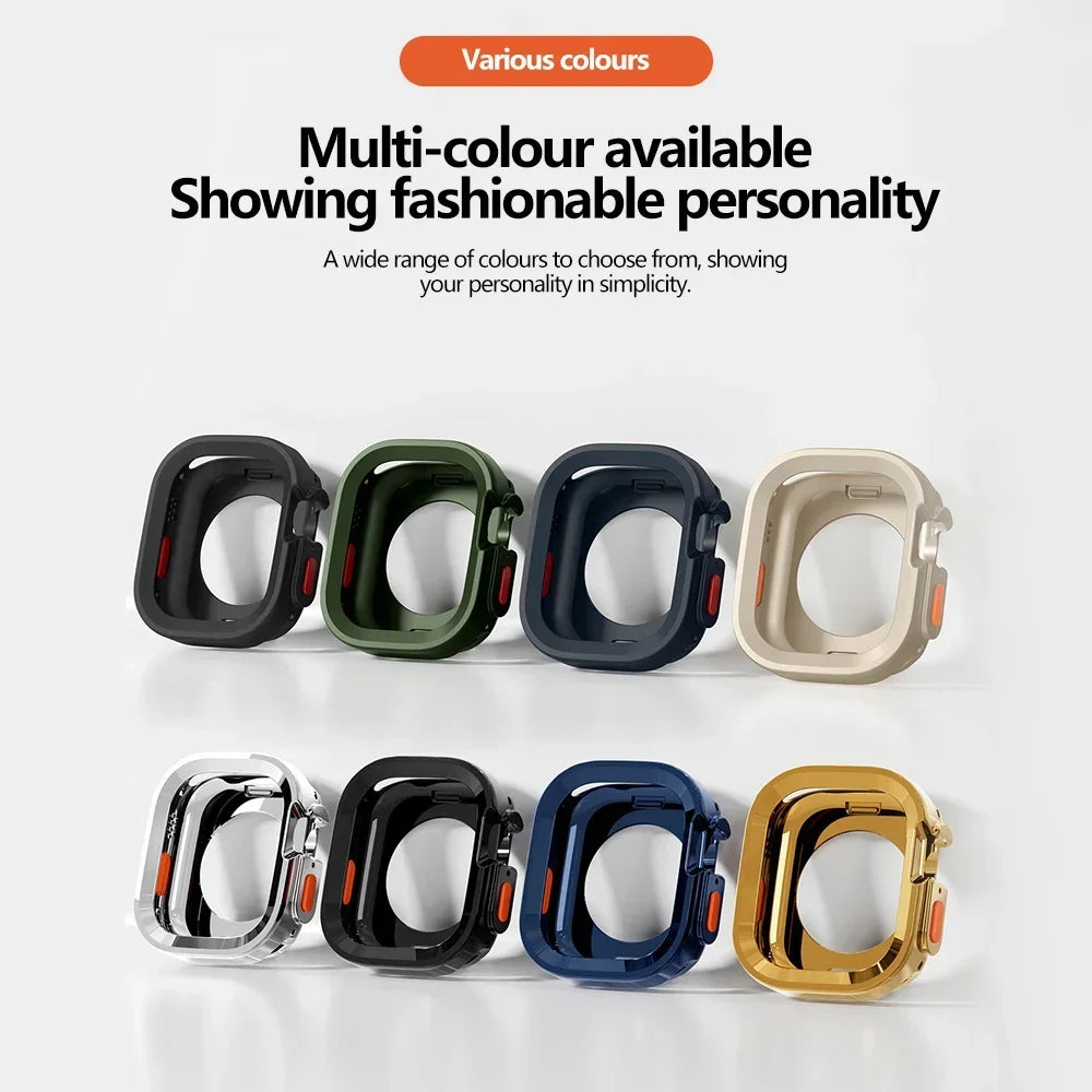 Full Coverage TPU Case for Apple Watch Ultra 2 & Series 8, 49mm Bezel Protector Bumper