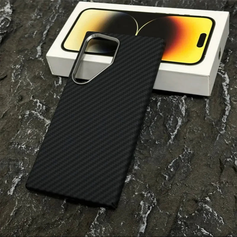 Luxury Carbon Fiber MagSafe Case for Samsung Galaxy S23/S22 Ultra Plus – Hard Cover