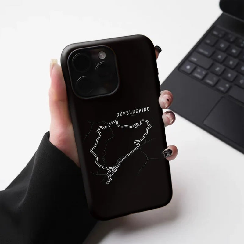 F1 Simple Glossy Case for iPhone 16 Pro Max–7 Plus | 2-in-1 Tough Cover