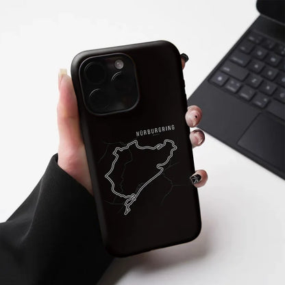 F1 Simple Glossy Case for iPhone 16 Pro Max–7 Plus | 2-in-1 Tough Cover