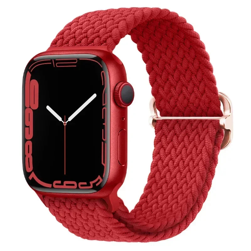 Braided Nylon Strap for Apple Watch Ultra 2/Series 10–4 Adjustable Band