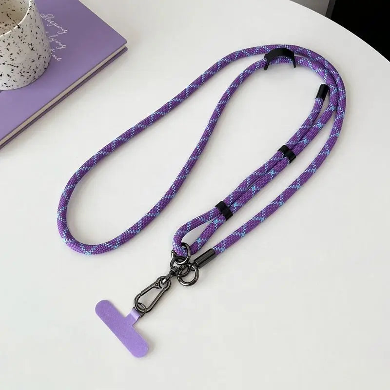 150CM Adjustable Phone Lanyard Strap, Detachable Universal Crossbody Neck Cord with Clip