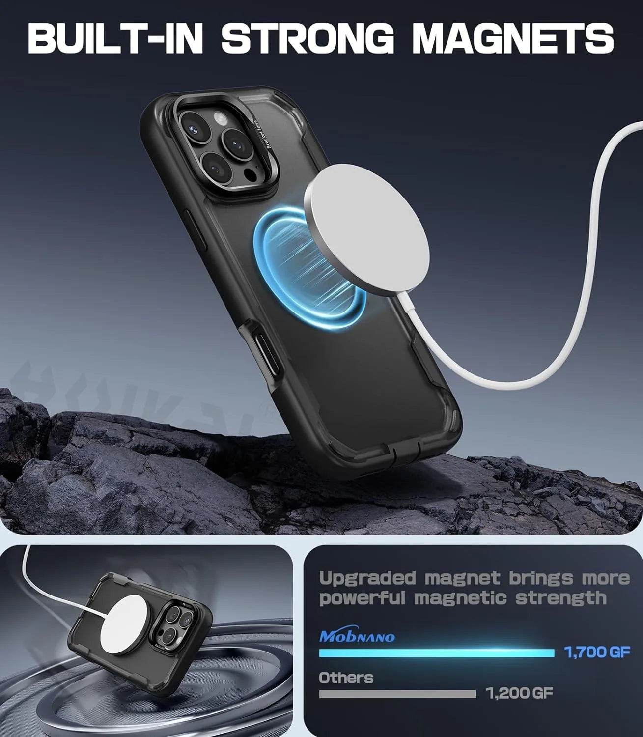 MagSafe Full Body Shockproof Case for iPhone 15–17 Pro Max with Camera Protection