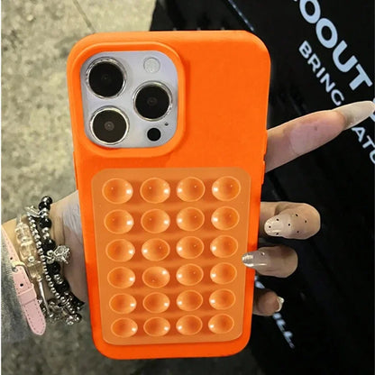 3D Suction Cup Shockproof Case for iPhone 16/15/14 Pro Max & Plus Models