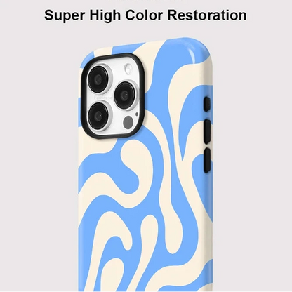 Magnetic Stripe Pattern MagSafe Case for iPhone 16–11 | Shockproof Cover