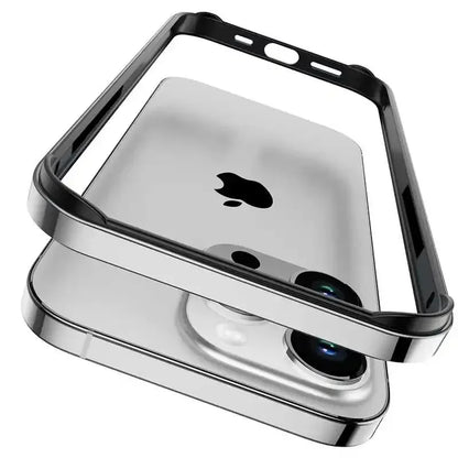 Alloy Metal Bumper Case for iPhone 17–12 Series – Hard Frame & Soft Inner Cover