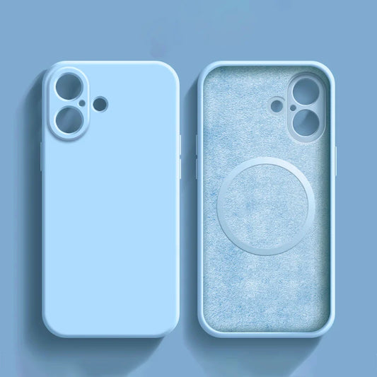 Magnetic Liquid Silicone Phone Case for iPhone 16 Pro Max / Mini