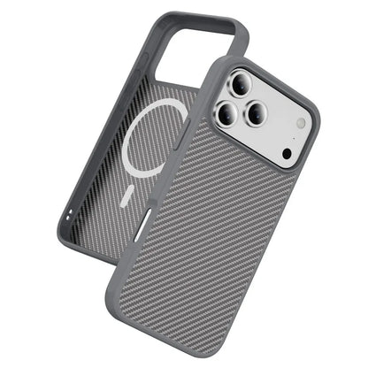 Carbon Fiber Magnetic Case for iPhone 17–12 | Hard PC Protective Cover