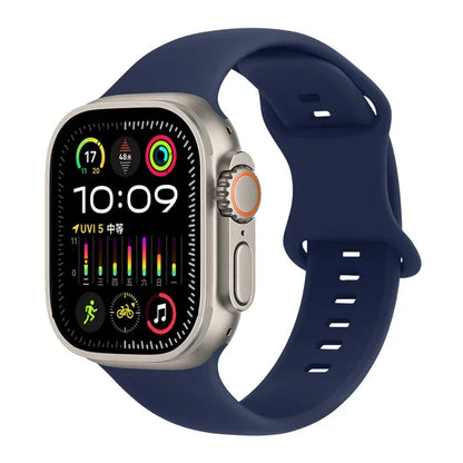 Soft Silicone Waterproof Strap for Apple Watch Ultra 2 & Series 9–SE | 49–41mm