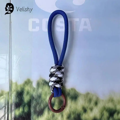 Braided Umbrella Rope Keychain Lanyard – Strong Strap for Keys and Phone Accessories