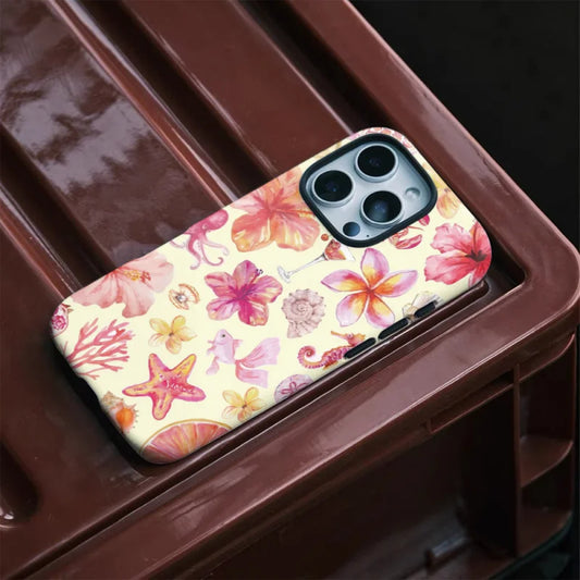 Summer Beach Case for iPhone 16 Pro Max–7 Plus | Glossy 2-in-1 Cover