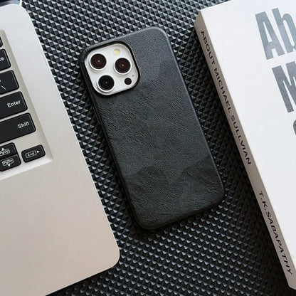 Luxury Vintage Leather Magnetic Case for iPhone 17–12 | Metal Frame Cover