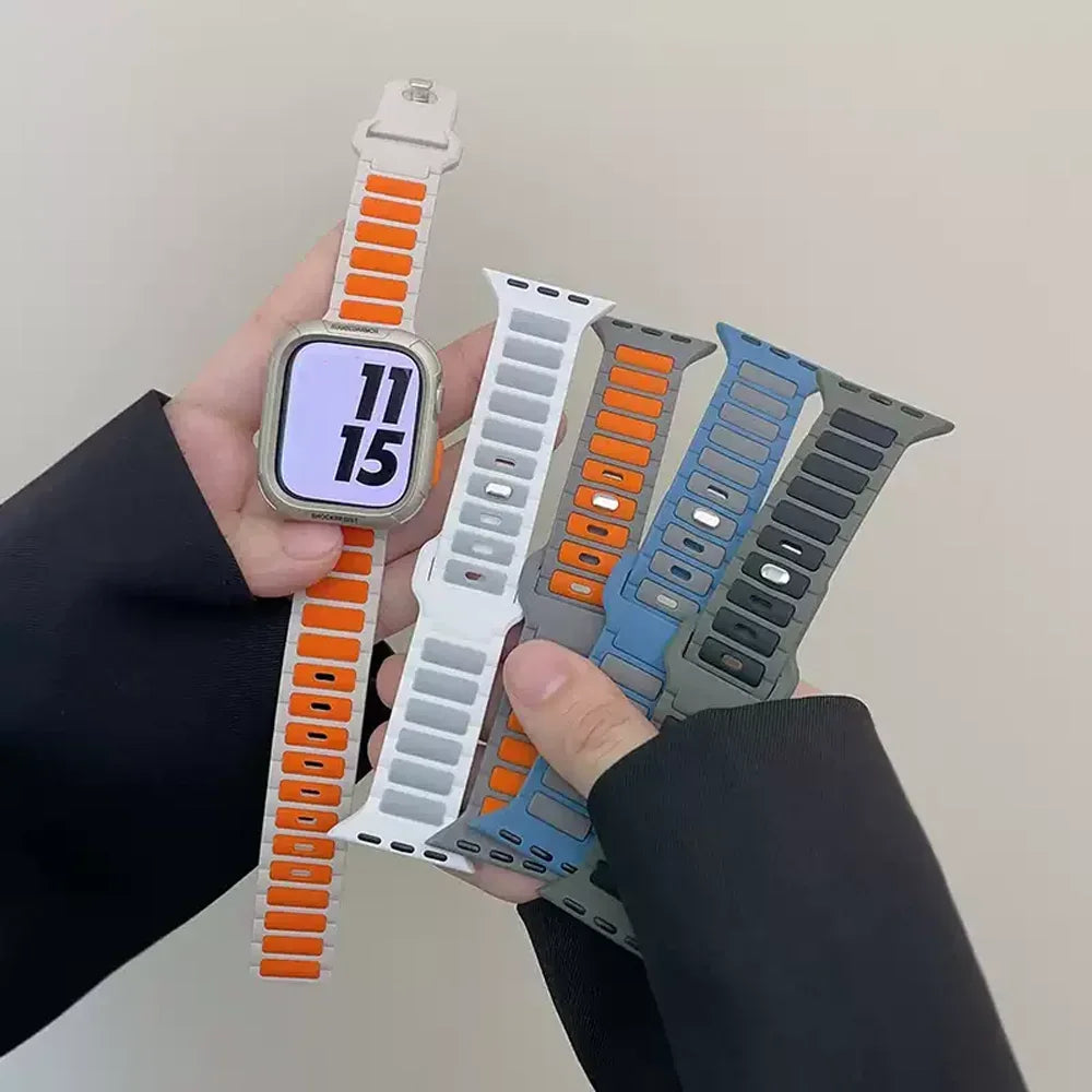 Silicone Strap for Apple Watch Ultra 2/Series 10–5 Soft Sport Band