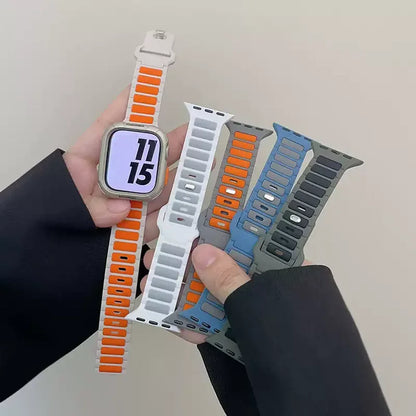 Silicone Strap for Apple Watch Ultra 2/Series 10–5 Soft Sport Band