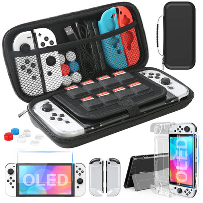 9-in-1 Accessories Kit for Nintendo Switch OLED with Carrying Case (2022)