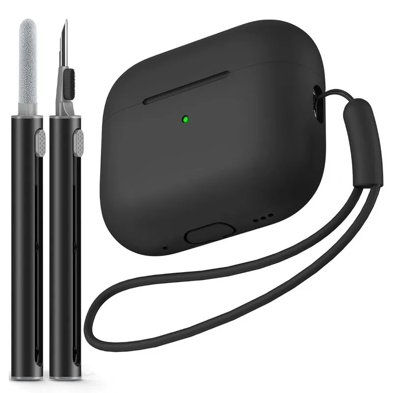 Soft Silicone AirPods Pro Case with Cleaner Kit for 1st & 2nd Generation