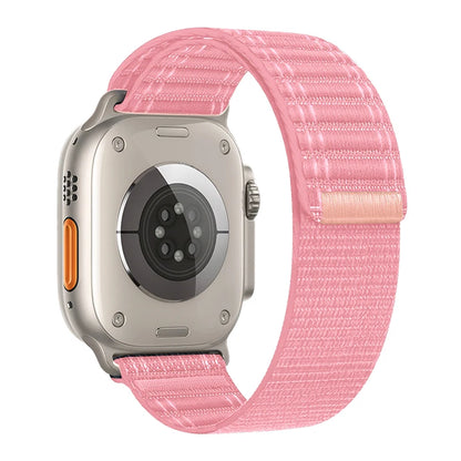 Nylon Wave Pattern Strap for Apple Watch Ultra 2 & Series 10–3, Adjustable 38–49mm Band