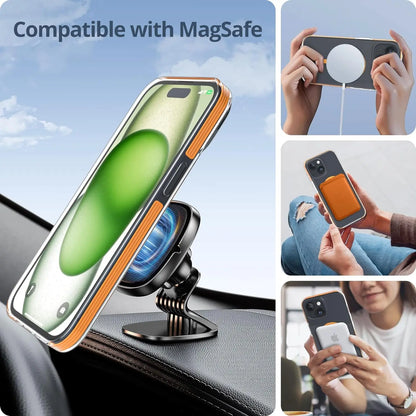 Luxury MagSafe Clear Shockproof Case for iPhone 14/15 Pro Max & Plus