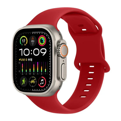 Soft Silicone Waterproof Strap for Apple Watch Ultra 2 & Series 9–SE | 49–41mm