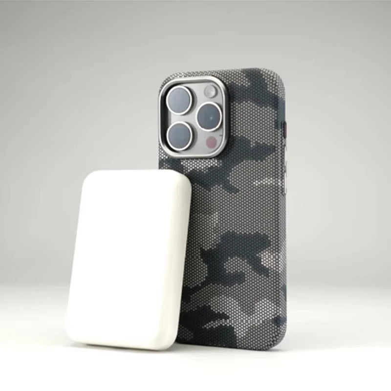 Camouflage Graffiti MagSafe Case for iPhone 16 15 14 13 Pro Max Shockproof Cover