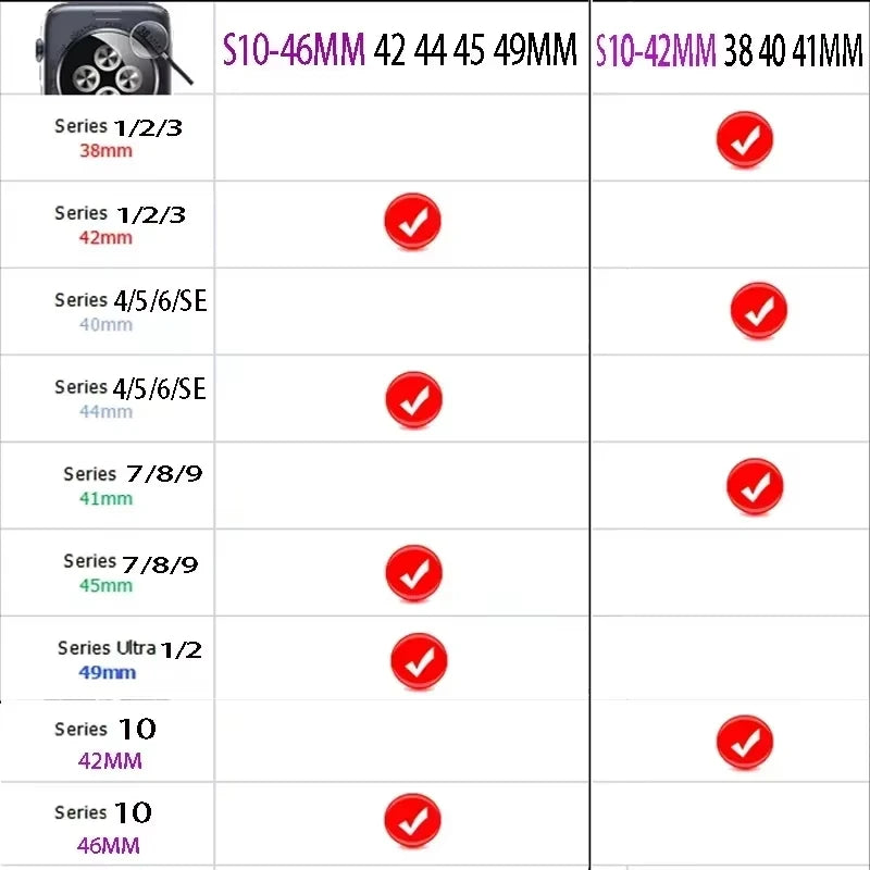 Ocean Silicone Band for Apple Watch Series 4–10 SE Ultra 2 (42–49mm)