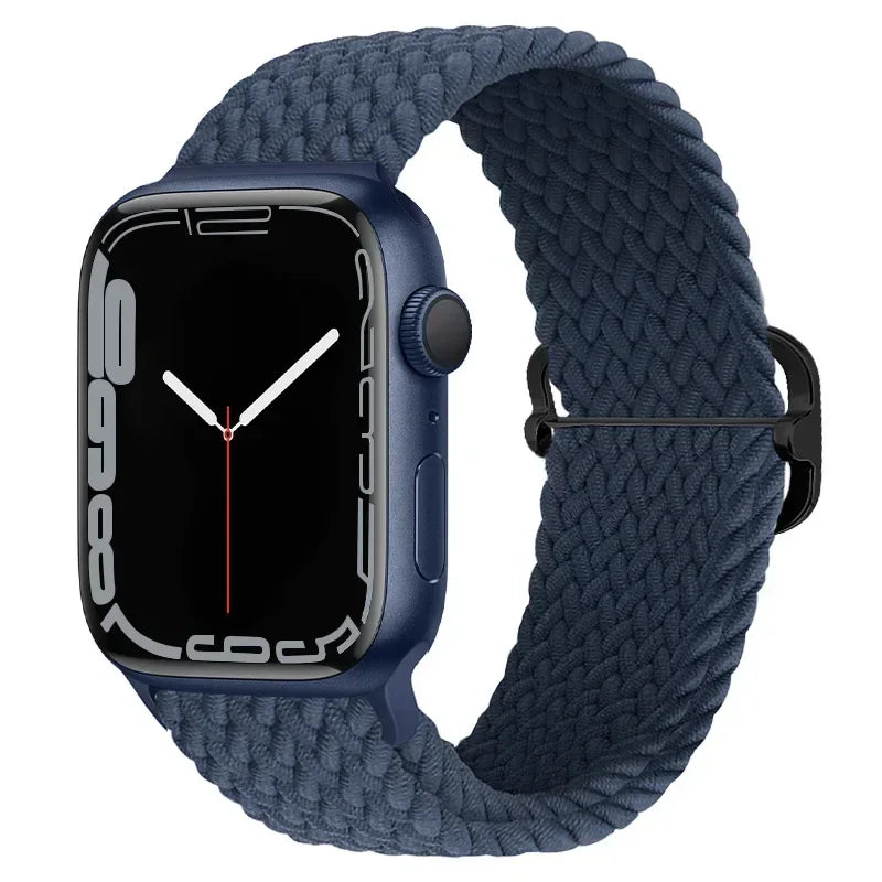 Braided Nylon Strap for Apple Watch Ultra 2/Series 10–4 Adjustable Band