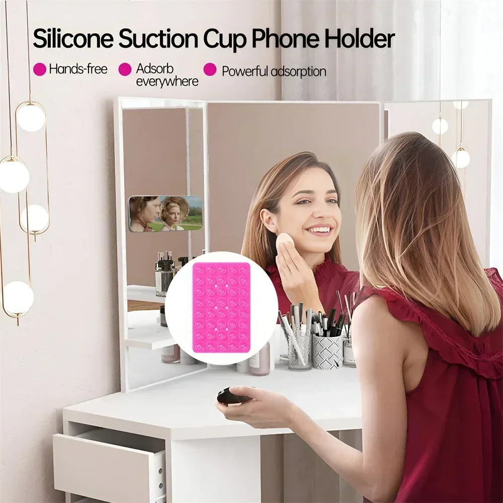 Hands-Free Double-Sided Silicone Suction Phone Holder Stand Universal