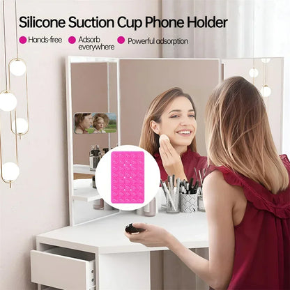 Hands-Free Double-Sided Silicone Suction Phone Holder Stand Universal