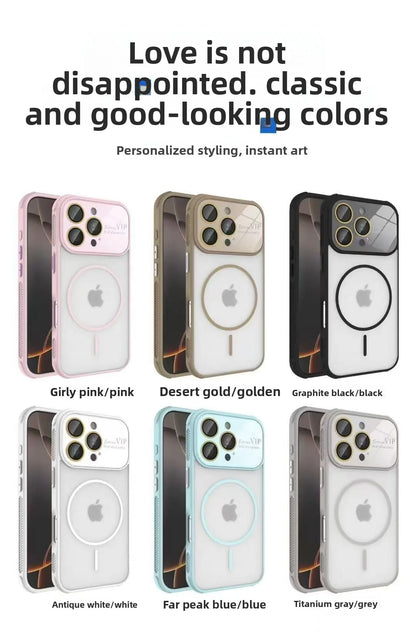 Shockproof Magnetic Case with Full Lens Protection – For iPhone 16–17 Air Pro Max
