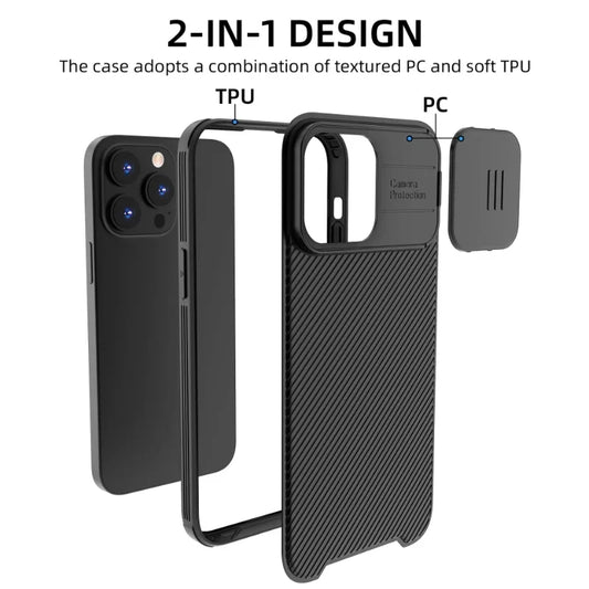 Magnetic Case for iPhone 16–11 Pro Max with Slide Lens Protection Cover