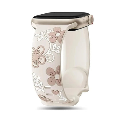 Engraved Silicone Strap for Apple Watch Ultra 3/2 & Series 11–7 SE Band