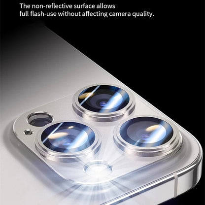 Metal Lens Protector with Tempered Glass for iPhone 16 Pro Max/15/14 Series