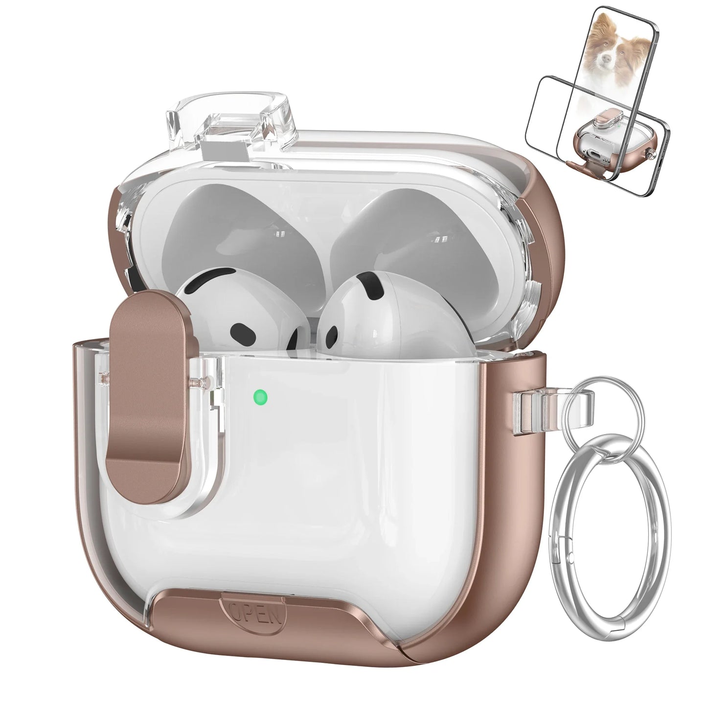 Secure Lock Clip Case for AirPods 4 & AirPods Pro 2 with Lanyard