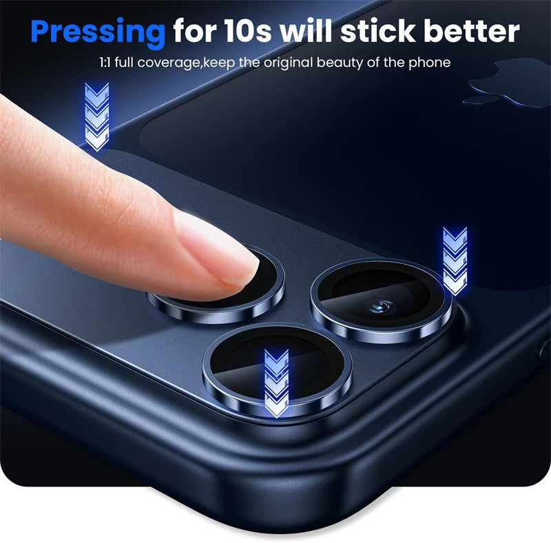 Metal & Glass Camera Lens Protector for iPhone 17-13 Series – Durable Lens Cover
