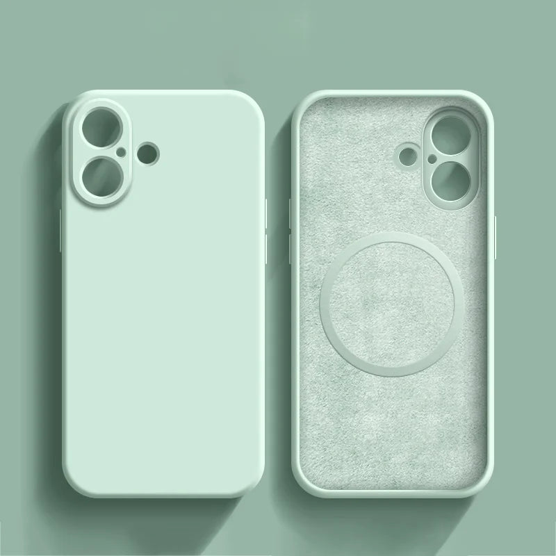 Magnetic Silicone Protective Case for iPhone 15 Pro Max / 14 Plus