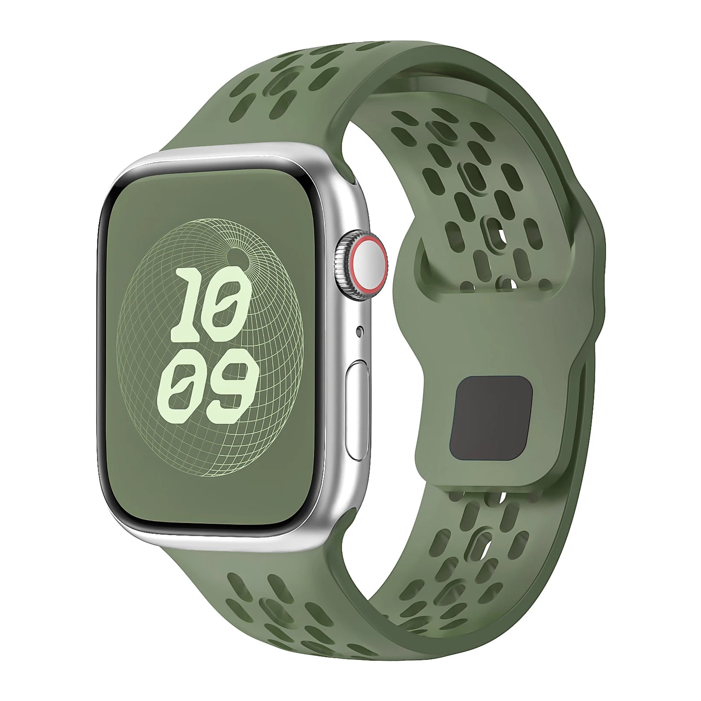 Silicone Band for Apple Watch Series 3–10 Ultra, Adjustable Strap 38mm–49mm Bracelet