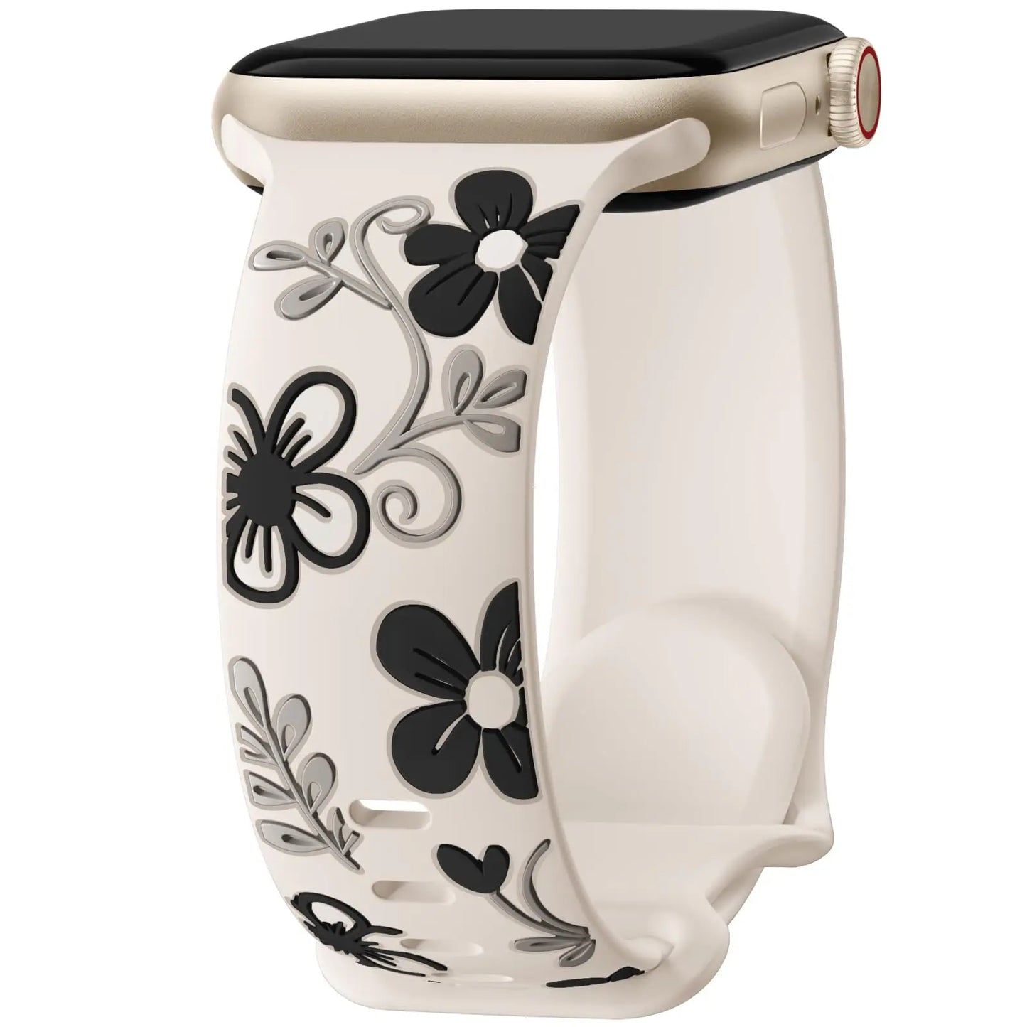 Engraved Silicone Strap for Apple Watch Ultra 3/2 & Series 11–7 SE Band