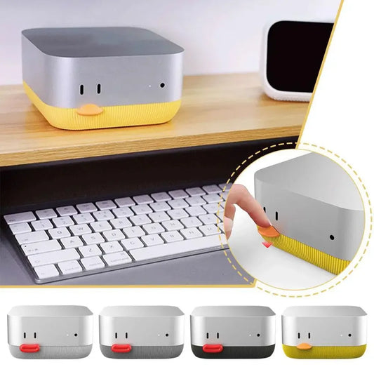 Cute Duck Cooling Stand with Power Button for Mac Mini M4 – 3D Printed